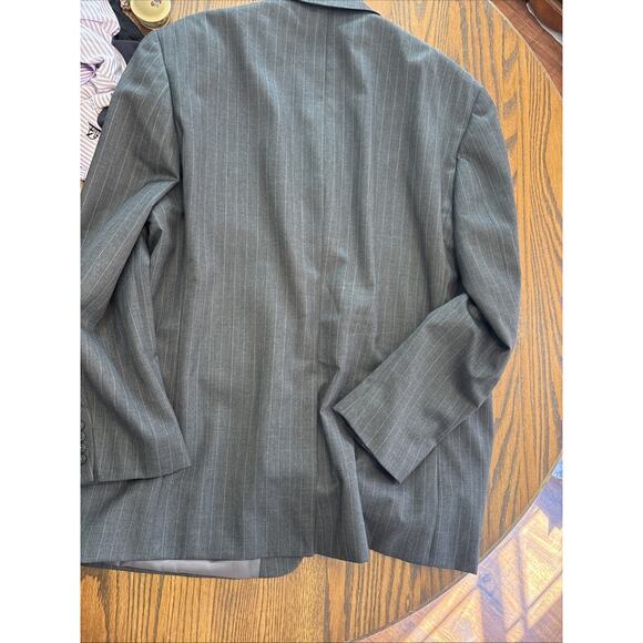 Lauren Ralph Lauren Mens 50L Gray 100% Wool Two Button Blazer Jacket - Picture 5 of 5